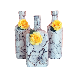 Decorative Bottle - Jute & Burnt Paper