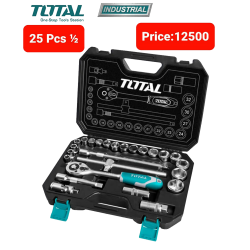 Total Tool Kit - 25pcs Ratchet & Socket Set 1/2" 