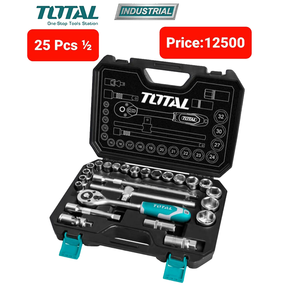 total-tool-kit-25pcs-ratchet-socket-set-12-sku-010