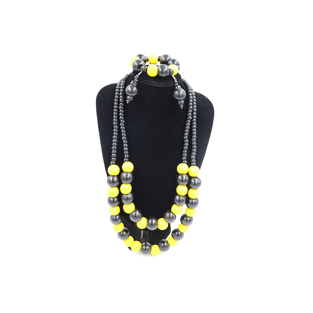 Necklace Set - Black & Yellow