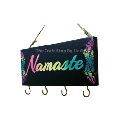 Key Holder - with Welcome sign - Namaste - 4 Hook Keys holder
