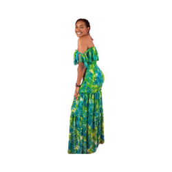 Women - Jungle Cut Out - Maxi Dress - Mi Amor - Tropical Green