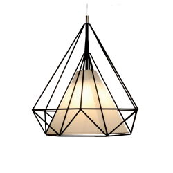 Lamp - Decorative Pendant Lamp - Pyramids - Aluminum Body - Black - 200mm 