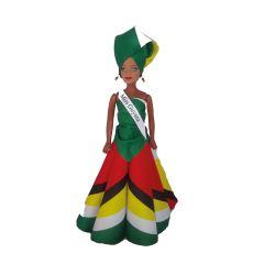 Crafty Doll - Miss Guyana - Guyana Flag Dress