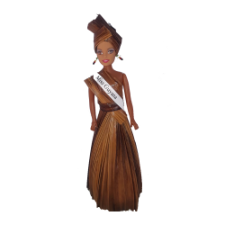 Crafty Doll - Crafty Doll - Miss China - Dress made from Natural Fibre - Dry Palm Leaf 