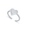 Ring - Lillie Ring - Sterling Silver - Heart Ring with Cubic Zirconia Stone.