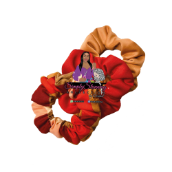 Scrunchie Set - Three Pieces - Copper - Red - Multicolor(red, copper, wine, pink)