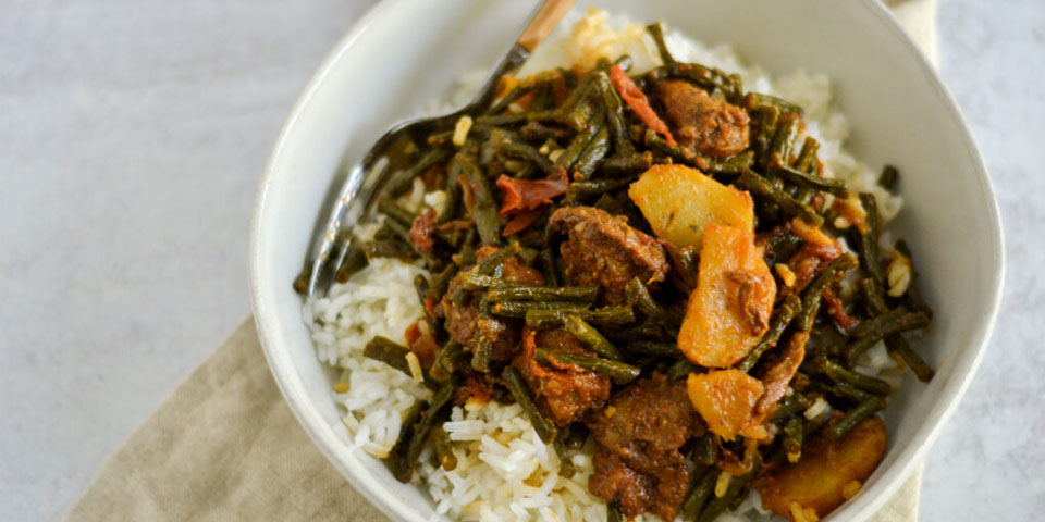 Guyanese Fry Bora with Chicken